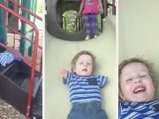 Must-See Video: Toddler Without Hands And Legs Climbs Up To Slide