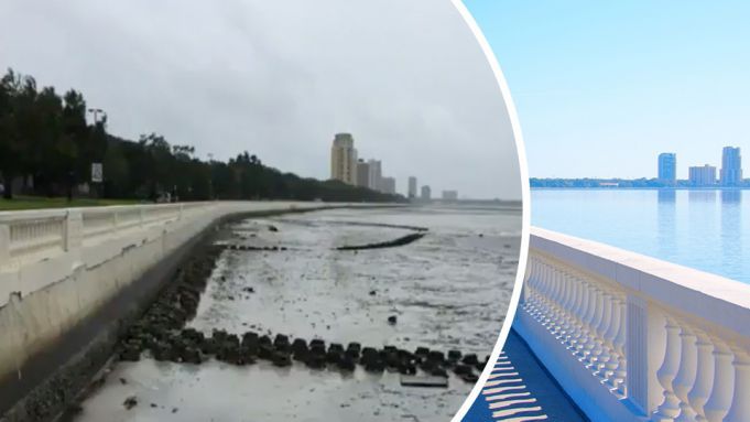 Irma Sucking Tampa Bay And Ocean Around Naples Dry